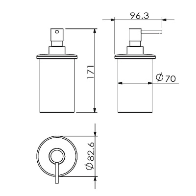 Дозатор для жидкого мыла Langberger Lugano 23023A Хром