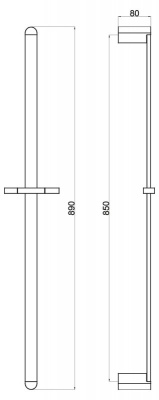 Душевая штанга BelBagno Arlie ARL-SA-CRM Хром