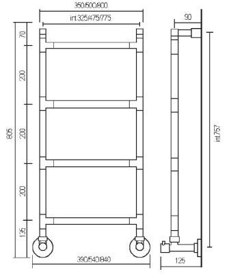 Полотенцесушитель Margaroli Sereno 482-4 Хром