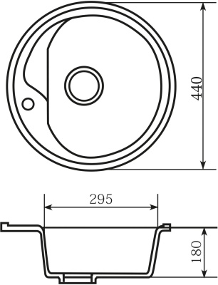 Кухонная мойка Mixline ML-GM10-310 525061 Серая