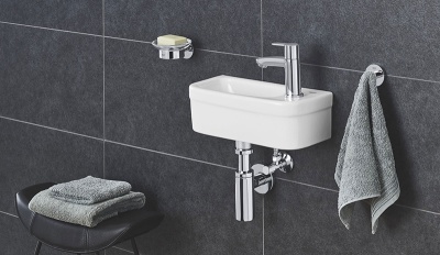 Комплект раковины Grohe Euro Ceramic 37 39327000 со смесителем Euroeco New 32734000 Белый