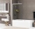 Шторка на ванну WasserKRAFT Main 80x140 41S02-80WS профиль Серебристый стекло прозрачное с покрытием WasserSchutz