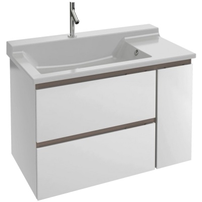 Тумба под раковину Jacob Delafon Soprano 96 EB1331-N08-N18 подвесная Белый глянцевый Базальт матовый