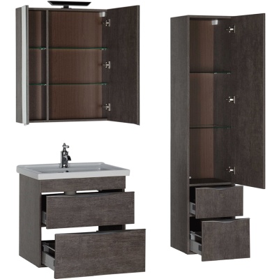 Комплект мебели для ванной Aquanet Эвора 70 183167 подвесной Дуб антик