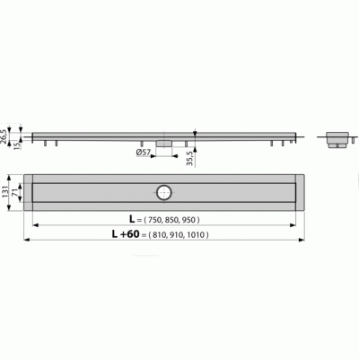 Душевой лоток Alcaplast Modular APZ13-750 без решетки