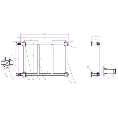 Водяной полотенцесушитель Boheme Palazzo 713 Хром