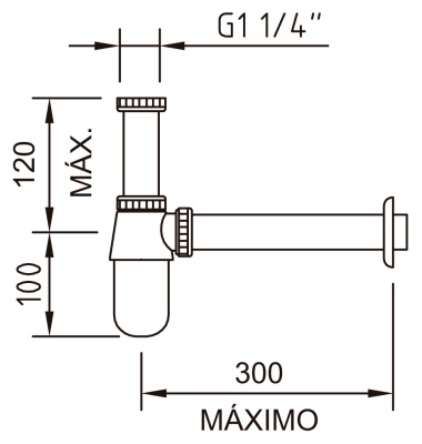 Сифон для раковины Clever Urban 90755 Хром