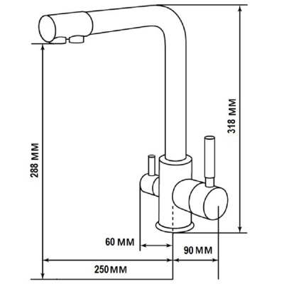 Смеситель для кухни Milacio Барселона F6504.306 Шоколад