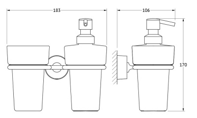 Стакан для зубных щеток FBS Nostalgy 008 Хром