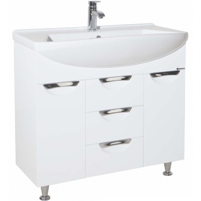 Тумба c раковиной Bellezza Альфа 90 Белая