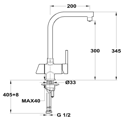 Смеситель для кухни Florentina Арес 33.78H.2120.800 Хром