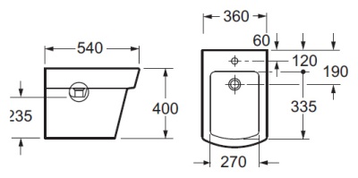 Биде BelBagno Mattino BB1060B Белое