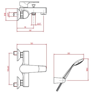 Смеситель для ванны Gattoni H2omix 3000 CO