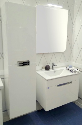 Шкаф пенал Opadiris Гранда 40 L Z0000010645 подвесной Белый глянцевый