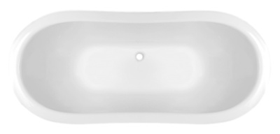Ванна из искусственного камня Эстет Бостон 180x74 на подиуме Белая