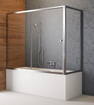 Шторка на ванну Radaway Vesta DWJ 180 профиль Хром стекло прозрачное