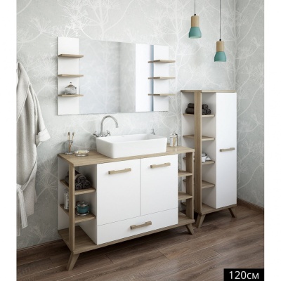Тумба с раковиной Sanflor Ингрид 120 С0001917 Белая