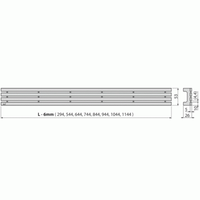 Решетка для лотка Alcaplast GAP-950M Хром матовый