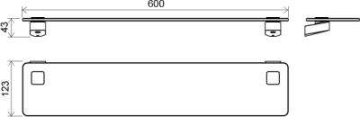Стеклянная полка Ravak 10° X07P332 Белая