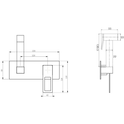 Гигиенический душ со смесителем Boheme Q 147-WCR Белый Хром