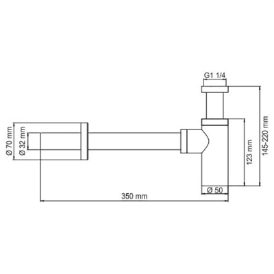 Сифон для раковины WasserKRAFT A093 Хром
