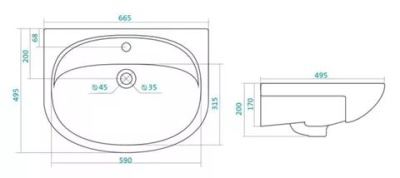 Тумба под раковину Style Line Ирис 65 Белый глянец
