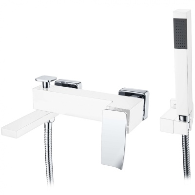 Смеситель для ванны Boheme Q 143-WCR.2 Белый Хром