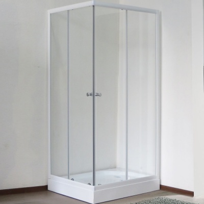 Душевой уголок Royal Bath HPD 90х80 RB 8090 HPD-T без поддона профиль Белый стекло прозрачное