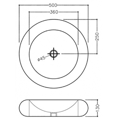 Раковина Jaquar Fusion 50 FSS-WHT-29901 Белая