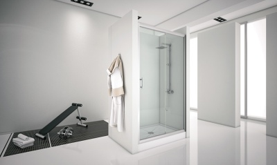 Душевая дверь в нишу Aquanet Alfa NAA6121 150 профиль Хром стекло Прозрачное