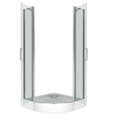 Душевой уголок Good Door Pandora R-80 80x80 профиль Хром стекло прозрачное