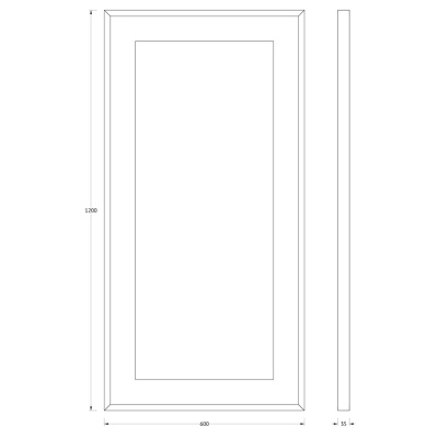 Зеркало Evoform Ledside 120х60 Сталь