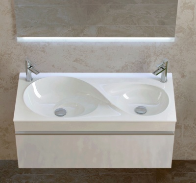 Тумба под раковину Raval Hotte 100 подвесная Белая