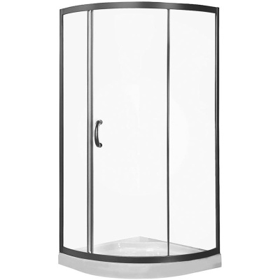 Душевой уголок AM.PM Bliss L 90x90 W53G-315-090MT64 радиальный профиль матовый Хром, стекло прозрачное