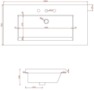 Раковина Artceram Gap 106 GPL001 01 00 Белая