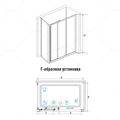 Душевой уголок RGW Classik CL-40 105x80 профиль Хром стекло прозрачное