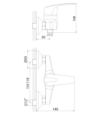 Смеситель Rossinka D D40-41 для душа