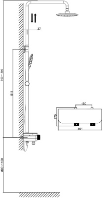 Душевая система D&K Bayern Potsdam DA2193701B17 Хром