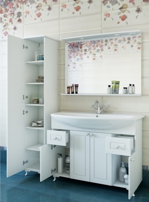 Тумба с раковиной Sanflor Софи 105 С0002225 Белая