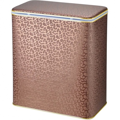 Корзина для белья Cameya Цветы FDG-M средняя Коричневая, кант золото