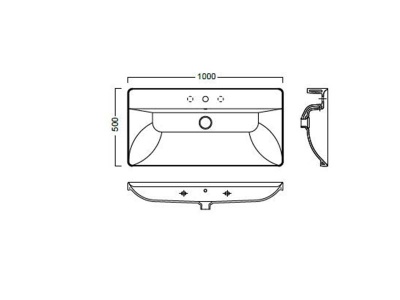 Раковина Hatria Canalgrande 100 Y1EL Белая