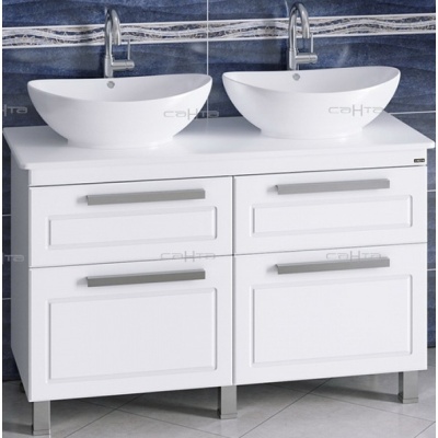 Тумба с раковиной СанТа Нептун 120 230010 Белая