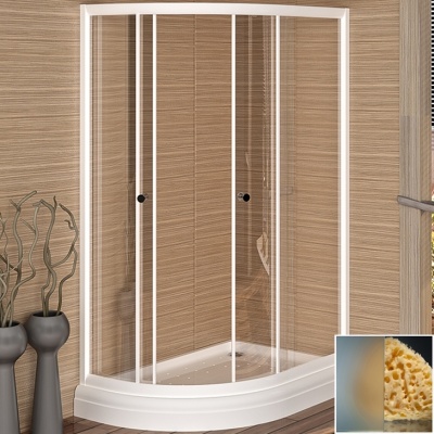 Душевой уголок Radomir 116x76 1-09-1-0-0-0081 профиль Белый стекло матовое