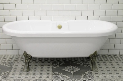 Акриловая ванна Radomir Леоннеса 1 175х80 1-01-4-0-9-138П Перламутровая с ножками бронза