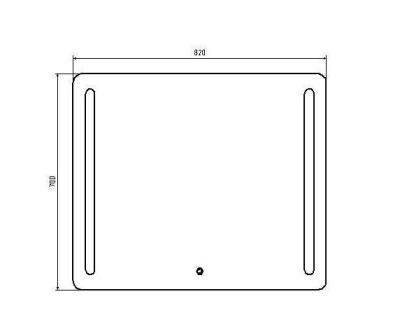 Зеркало АСБ-мебель Андрия 85 10143 с подсветкой Дуб
