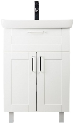 Тумба с раковиной Iddis Sena 60 Белая Светлое дерево