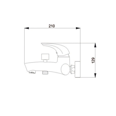Смеситель для ванны Raiber Zenta R9004 Хром