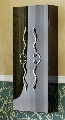Шкаф пенал Aqwella Clarberg Due amanti 50 DUE0505BLK Черный без ручек