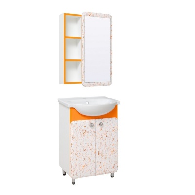 Мебель для ванной Runo Капри 55 Оранжевая