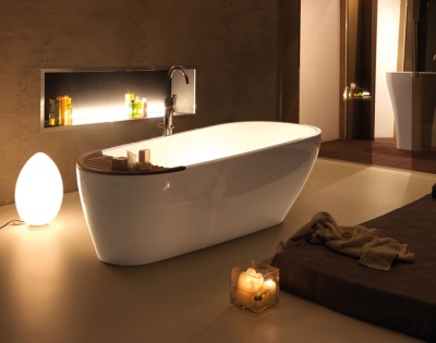 Ванна из искусственного камня Kerasan Aquatech 170x70 3750 Белая